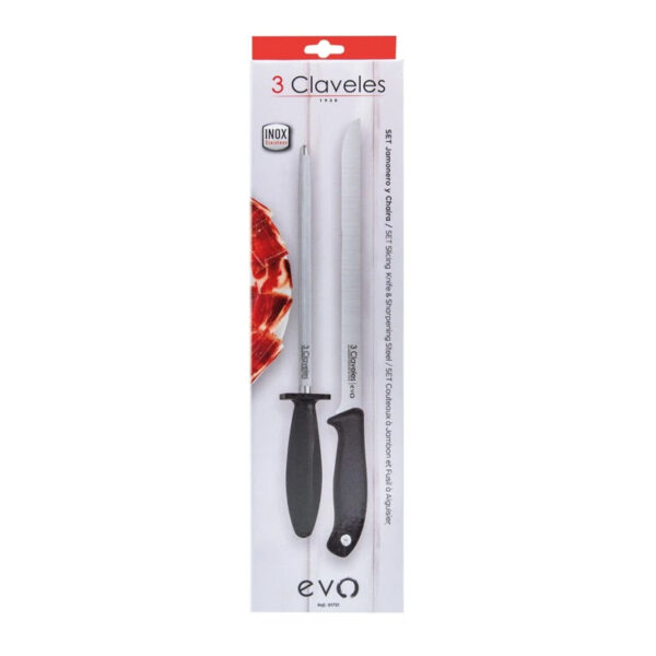 Set Evo Cuchillo Jamonero y Chaira - Image 2